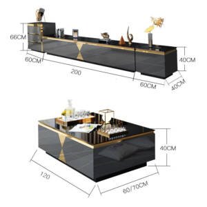 طقم طاولات قهوة وتلفاز بتصميم شيك 4 | طقم طاولات قهوة وتلفاز بتصميم شيك