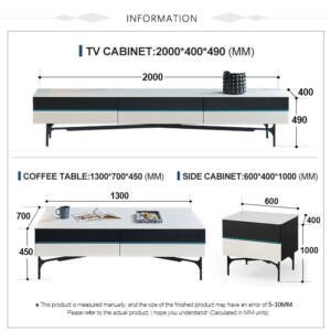 طقم طاولات بيضاء بتصميم عصري 4 | طقم طاولات بيضاء بتصميم عصري