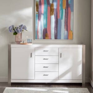 | بوفيه عصري متعدد الاستخدامات مع تصميم فريد