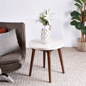 | طاولة جانبية بسطح رخام - جاشا