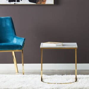 | طاولة جانبية بسطح رخام - كاريرا