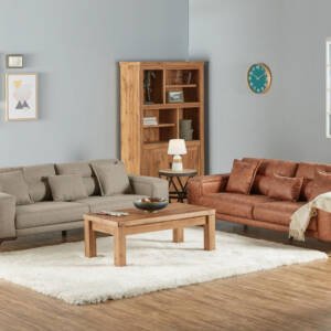 | خزانة جانبية من خشب هندسي بألوان رائعة