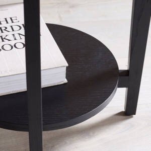 | طاولة جانبية بسطح زجاج من لوك