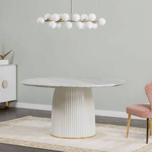 | طاولة طعام رخام بتصميم أنيق وجودة عالية