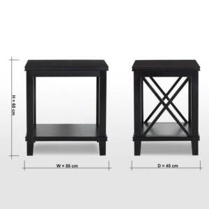 | طاولة جانبية بسطح خشبي من ماريلاند