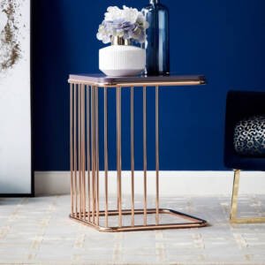 | طاولة جانبية بقاعدة معدنية من تورين