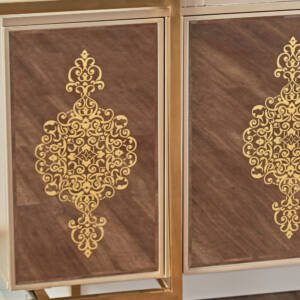 | بوفية بتصميم فريد وأرجل قوية من الفولاذ