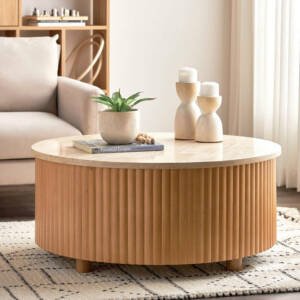 طاولة قهوة بسطح رخامي بتصميم أودنس