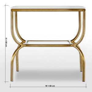 | طاولة جانبية بسطح رخامي - أليكسا