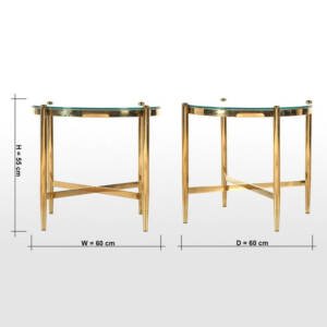 طاولة جانبية بسطح زجاج - مالوري 4 | طاولة جانبية بسطح زجاج - مالوري