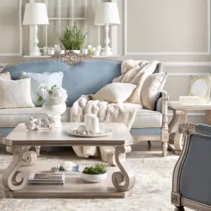 | طاولة قهوة خشب بتصميم جوان