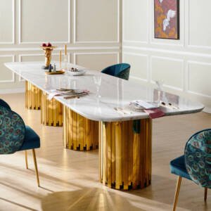 | طاولة طعام رخام بتصميم راقي