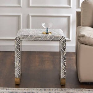 | طاولة جانبية بسطح عظم - واترفال