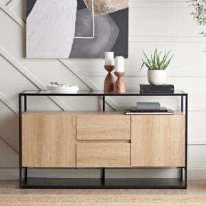 بوفيه مع إطار معدني تصميم أنيق