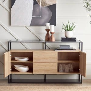 | بوفيه مع إطار معدني تصميم أنيق