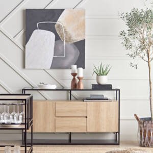 | بوفيه مع إطار معدني تصميم أنيق