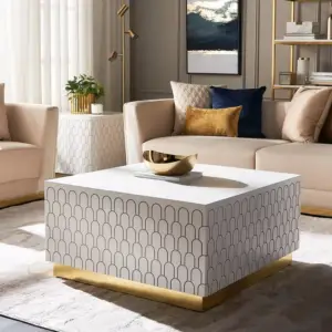 طاولة قهوة بتصميم مربع 1 طاولة قهوة بتصميم مربع
