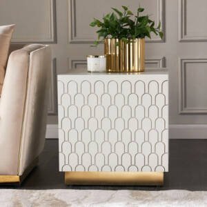 طاولة جانبية بسطح خشبي - دوريان 2 | طاولة جانبية بسطح خشبي - دوريان