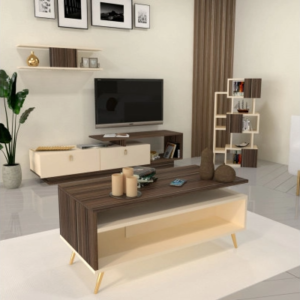 طقم طاولات تلفزيون وقهوة أنيقة