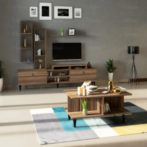 طقم طاولات تلفزيون وقهوة بتصميم فاخر 2 | طقم طاولات تلفزيون وقهوة بتصميم فاخر