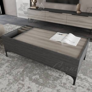 | طقم طاولات رمادي غامق مع رمادي فاتح