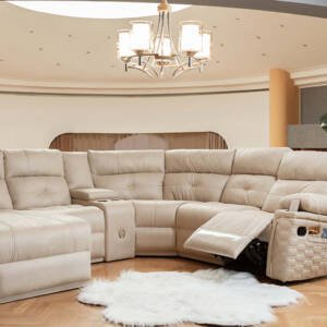 | كنب زاويه بتصميم ريكلاينر سول