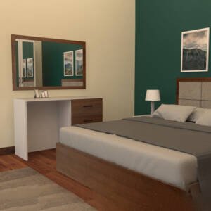 | غرفة نوم كاملة بتصميم هادئ