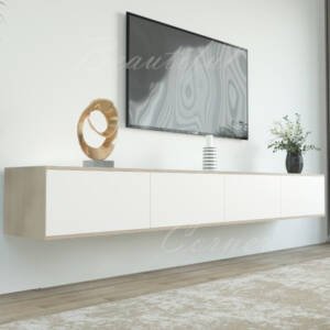 | طقم طاولات ابيض مع بيج