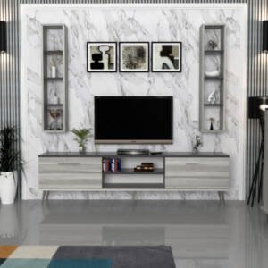 | طقم طاولات تلفزيون وقهوة بتصميم راقي