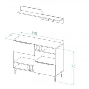 | طقم طاولات رمادي غامق مع رمادي فاتح