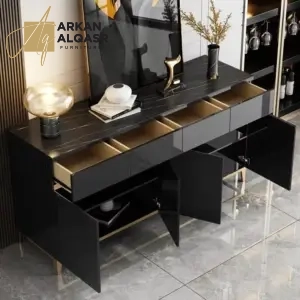 بوفية مودرن مع سطح رخامي عالي الجودة