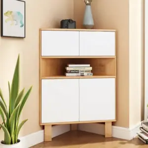 خزانة جانبية عصرية فاخرة – تصميم متعدد الاستخدام – أرفف داخلية وخامات متينة – مثالية للمدخل أو غرفة المعيشة 2 خزانة-جانبية