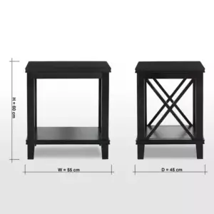 طاولة جانبية بسطح خشبي من ماريلاند