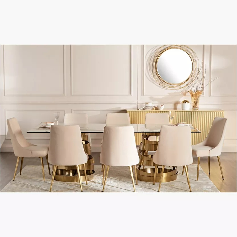 طاولة-طعام (1) طاولة سفرة زجاجية بتصميم فاخر