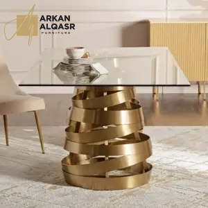 طاولة سفرة زجاجية بتصميم فاخر 6 طاولة سفرة زجاجية بتصميم فاخر