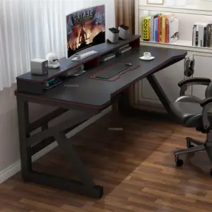 طاولة كمبيوتر مكتبي خشبي بنمط أوروبي 1 طاولة كمبيوتر مكتبي خشبي بنمط أوروبي