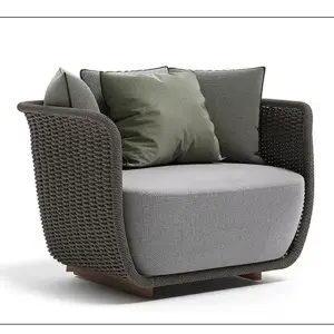 طقم كنب روتان خشبي حديث