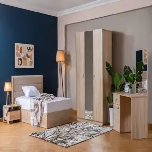 غرفة نوم فلات بتصميم راقي 1 غرفة نوم فلات بتصميم راقي