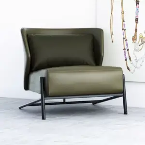 كرسي مفرد فاخر مصمم بأرقى خامات الجلد الإيطالي