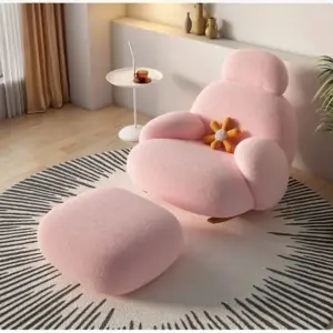 كرسي استرخاء بتصميم عصري مع مسند للقدم