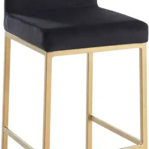 كرسي بار لون ذهبي و أسود انيق