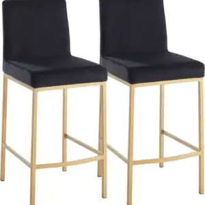 كرسي بار لون ذهبي و أسود انيق
