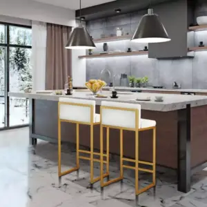 كرسي بار ذهبي بجودة عالية