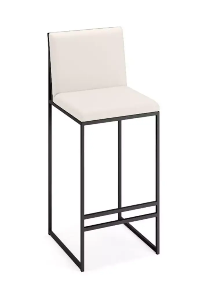 كرسي بار لون أسود وأبيض مميز