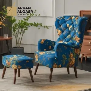 كرسي مفرد من تصميم تايجر مع مسند للقدم 11 كرسي-مفرد