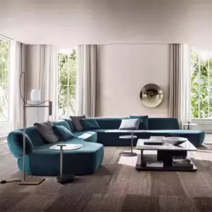 كنب زاوية فخم على الطراز الأوروبي – تصميم عصري مريح – قماش ناعم – قاعدة خشبية متينة – ألوان متعددة 1 كنب زاوية فخم على الطراز الأوروبي – تصميم عصري مريح – قماش ناعم – قاعدة خشبية متينة – ألوان متعددة