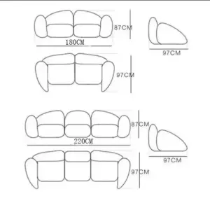 | كنب مودرن بتصميم مقطع