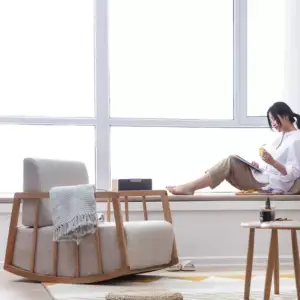 | كرسي هزاز خشب حديث