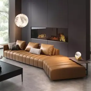 | كنب زاوية جلد ايطالي راقي