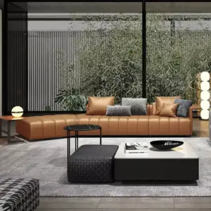 | كنب زاوية جلد ايطالي راقي